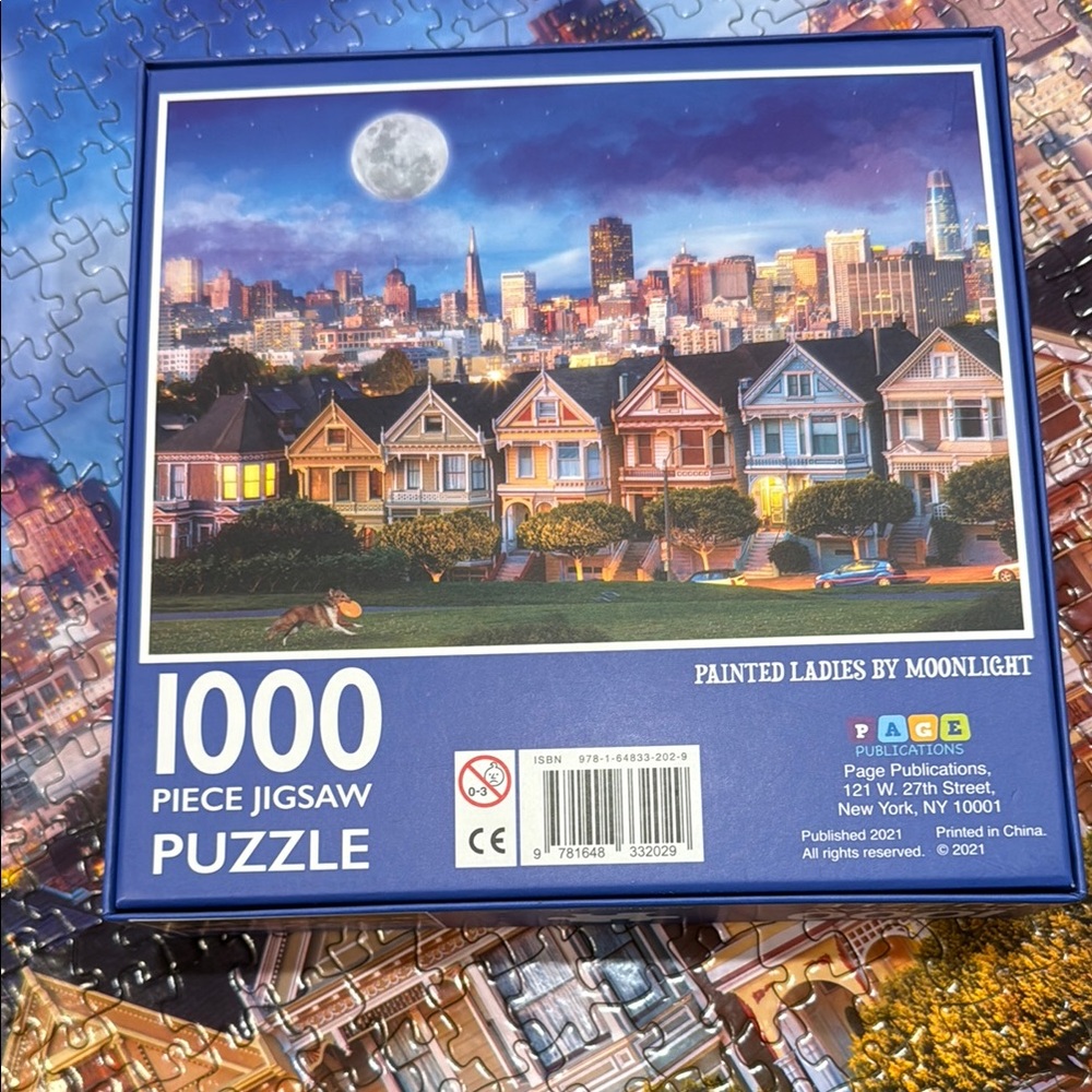 Painted Ladies by Moonlight  1000-Piece Puzzle - Picture 4 of 4